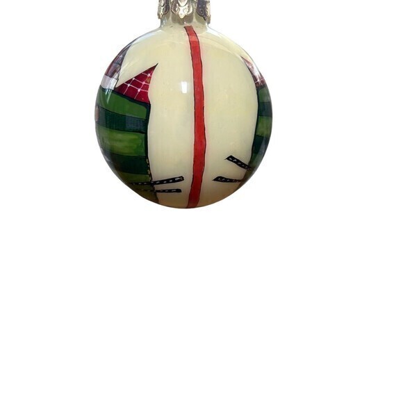 Nancy Wolf Christmas Santa in green convertible ornament Silvestri made in China - Picture 2 of 4